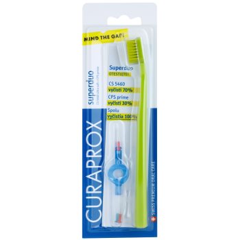 

Curaprox 5460 Ultra Soft Superduo зубна щітка + запасні міжзубні щітки з тримачем