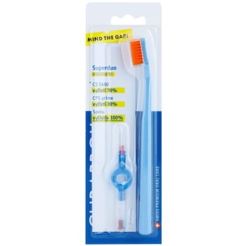 

Curaprox 5460 Ultra Soft Superduo зубна щітка + запасні міжзубні щітки з тримачем