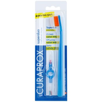

Curaprox 5460 Ultra Soft Superduo зубна щітка + запасні міжзубні щітки з тримачем