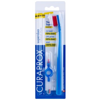 

Curaprox 5460 Ultra Soft Superduo зубна щітка + запасні міжзубні щітки з тримачем