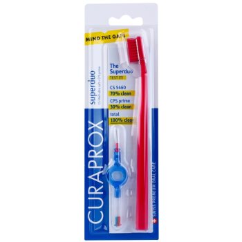 

Curaprox 5460 Ultra Soft Superduo зубна щітка + запасні міжзубні щітки з тримачем