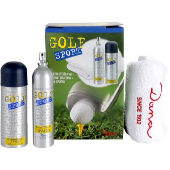 Dana Golf Sport dárková sada I. toaletní voda 200 ml + deodorant ve spreji 200 ml + ručník 48,5 x 77 cm