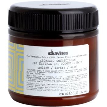 Davines Alchemic Golden balsam hidratant pentru a evidentia culoarea parului
