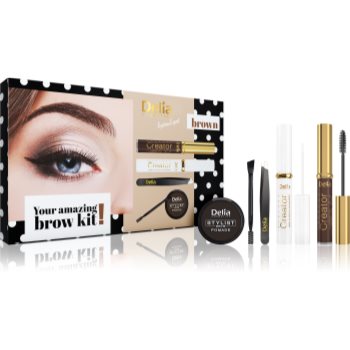 Delia Cosmetics Eyebrow Expert Brown set cadou V. (pentru sprancene) pentru femei poza
