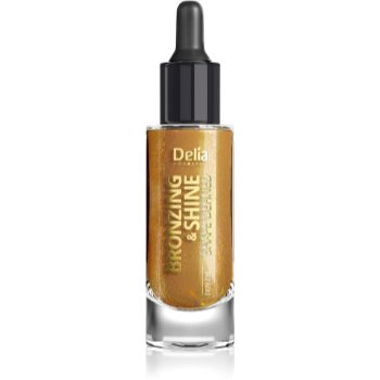Delia cosmetics bronzing & shine shape defined ulei pentru stralucire pentru fata si corp