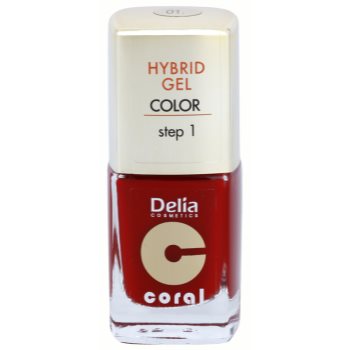 Delia cosmetics coral nail enamel hybrid gel lac de unghii sub forma de gel