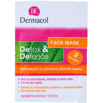 Dermacol Detox & Defence masca de fata protectoare si detoxifinata pentru toate tipurile de ten