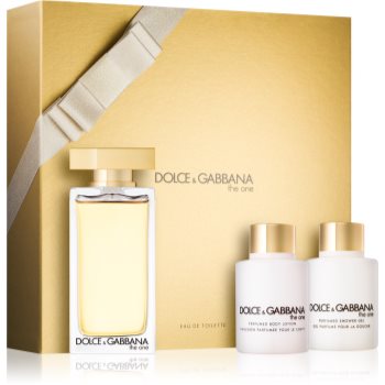 

Dolce & Gabbana The One Eau de Toilette подарунковий набір Туалетна вода 100 ml + Молочко для тіла 100 ml + Гель для душу 100 ml
