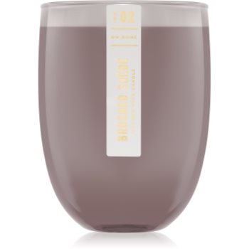 Dw home brushed suede lumânare parfumată cu fitil din lemn