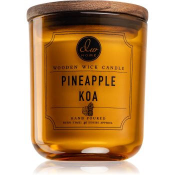 Dw home pineapple koa lumânare parfumată cu fitil din lemn