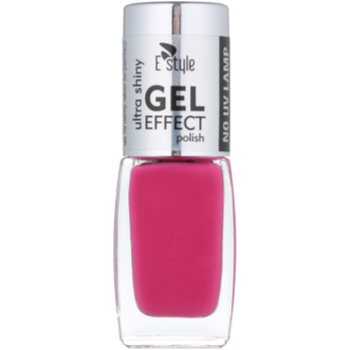 

E style Gel Effect Гелевий лак для нігтів без використання UV/ LED лампи відтінок 12 Hot Pink 10 мл