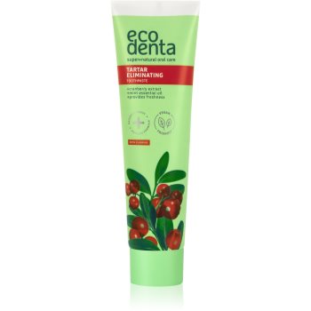 Ecodenta green tartar eliminating pastă de dinți împotriva tartrului cu efect răcoritor cu flor