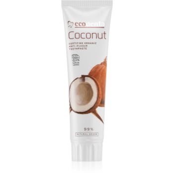 Ecodenta cosmos organic coconut pastă de dinți fără fluor pentru a intari smaltul dintilor
