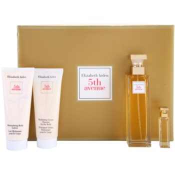 

Elizabeth Arden 5th Avenue подарунковий набір IX. Парфумована вода 75 ml + Парфумована вода 3,7 ml + Молочко для тіла 100 ml + Крем для тіла 100 ml