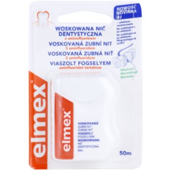

Elmex Caries Protection Вощена міжзубна нитка присмак Mint (Dental Floss Waxed) 50 м