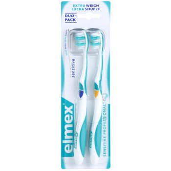 

Elmex Sensitive Professional зубні щіточки extra soft 2 шт Blue & Yellow