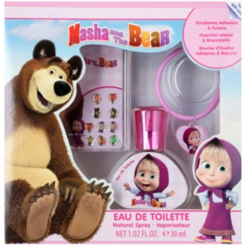 

EP Line Masha and The Bear подарунковий набір I. Туалетна вода 30 ml + сережки - наклейки + браслет