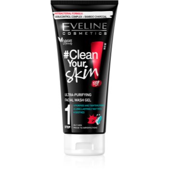 Eveline cosmetics #clean your skin gel de curatare facial pentru ten gras