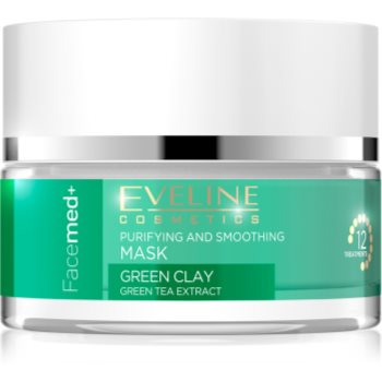 Eveline cosmetics facemed+ masca de curatare si netezire cu argila verde