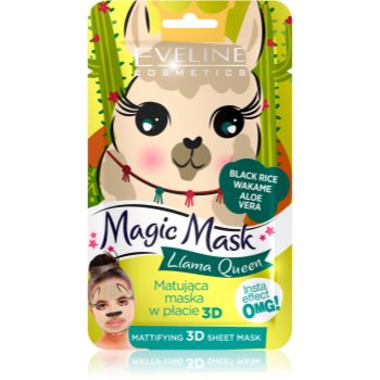 Eveline cosmetics magic mask lama queen mască normalizatoare - matifiantă 3d