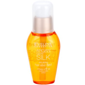 

Eveline Cosmetics Argan Liquid Silk поживна олійка для сухого або пошкодженого волосся 37 мл