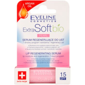 

Eveline Cosmetics Extra Soft Bio відновлююча сироватка для губ Pearl SPF 15