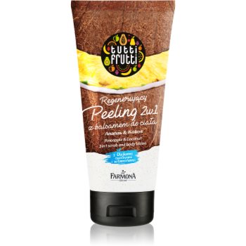 

Farmona Tutti Frutti Pineapple & Coconut пілінг для тіла та молочко для душа 2 в 1 210 гр