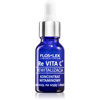FlosLek Laboratorium Re Vita C 40+ Vitamina concentrata pentru zona ochilor, gatului si decolteului imagine