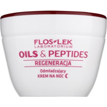 FlosLek Laboratorium Oils & Peptides Regeneration 60+ crema regeneratoare de noapte cu efect de intinerire