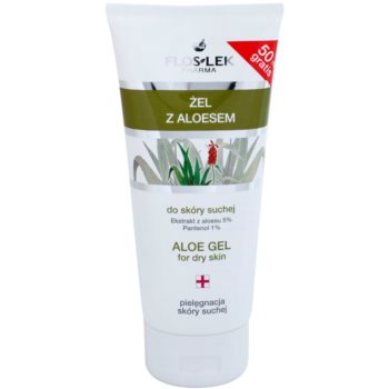 FlosLek Pharma Dry Skin Aloe Vera gel regenerare pentru fata si decolteu