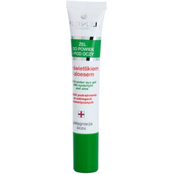 Floslek pharma eye care gel pentru jurul ochilor cu un luminator și aloe vera