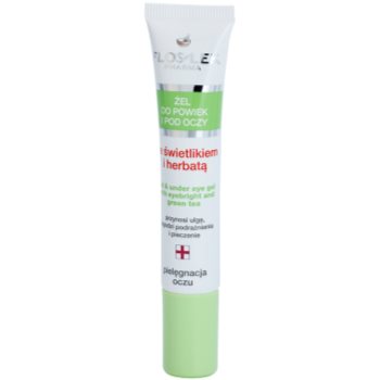 Floslek pharma eye care gel pentru jurul ochilor cu un luminator și ceai verde