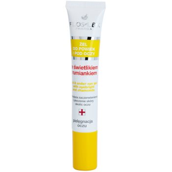 Floslek pharma eye care gel pentru jurul ochilor cu un luminator și mușețel