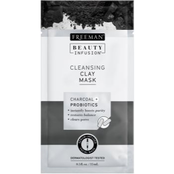 Freeman beauty infusion charcoal + probiotics masca facială pentru curatarea tenului