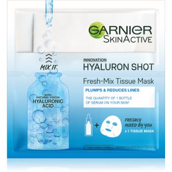 Garnier skin naturals fresh mix mask hyaluron masca ten uscat
