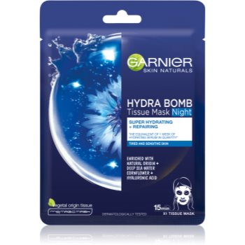 Garnier skin naturals hydra bomb mască textilă nutritivă pentru noapte