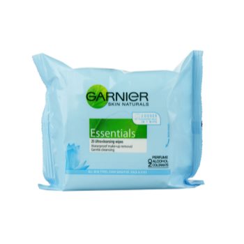 

Garnier Essentials Sensitive очищуючі серветки для всіх типів шкіри навіть чутливої 25 кс