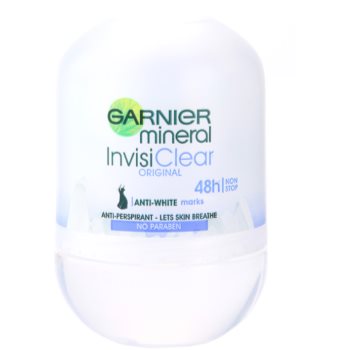 

Garnier Mineral Invisi Clear мінеральний кульковий антиперспірант проти білих плям 48h 50 мл