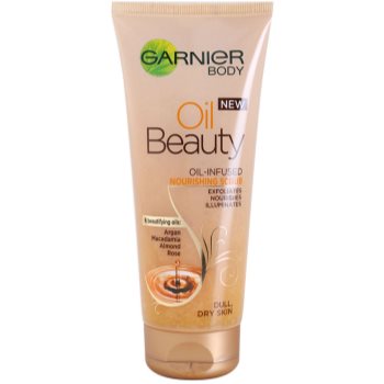Garnier Oil Beauty ulei de corp nutritiv exfoliant pentru piele uscata imagine
