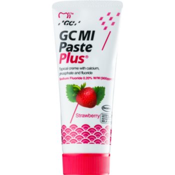 Gc mi paste plus strawberry crema protectoare de remineralizare pentru dinți sensibili cu flor