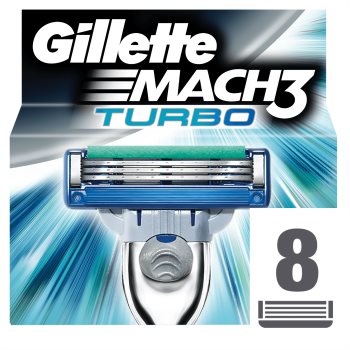 Gillette Mach 3 Turbo náhradní břity 8 Ks