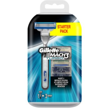 Gillette Mach 3 Turbo holicí strojek + náhradní břity 3 ks