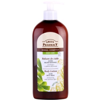 Green pharmacy body care aloe & rice milk lotiune de corp hidratanta cu efect de nutritiv