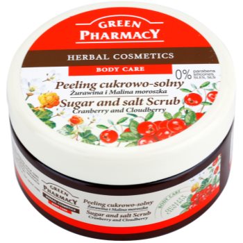 Green pharmacy body care cranberry & cloudberry peeling cu zahar si sare