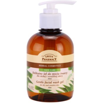 Green pharmacy face care aloe gel de curățare blând pentru ten uscat si sensibil