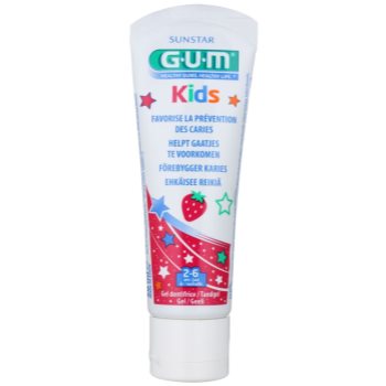 G.u.m kids gel pentru dintii copiilor cu aroma de capsuni