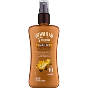 Hawaiian Tropic Golden Tint Lapte de corp protector în spray SPF 10