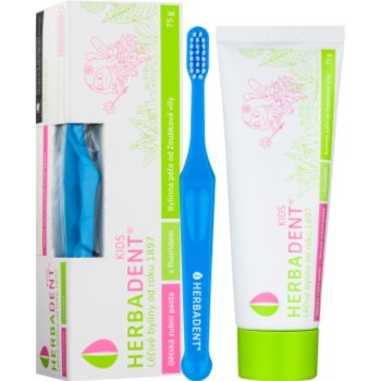 

Herbadent Kids дитяча зубна паста з фтором + щітка
