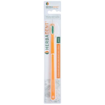 

Herbadent Dental Care зубна щітка середньої жорткості м'яка Yellow/White & Green