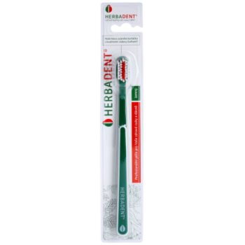 

Herbadent Dental Care зубна щітка середньої жорткості м'яка Green/White & Red
